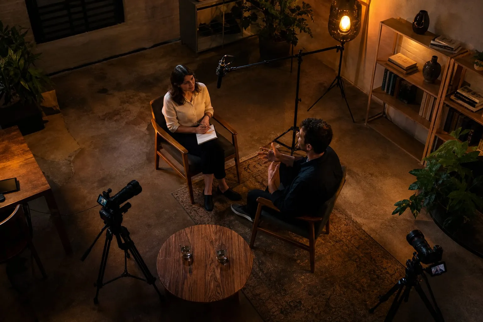 Como gravar entrevista com duas câmeras: método enxuto